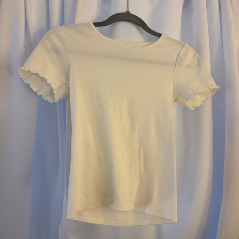 Brandy Melville Cream ruffle Top